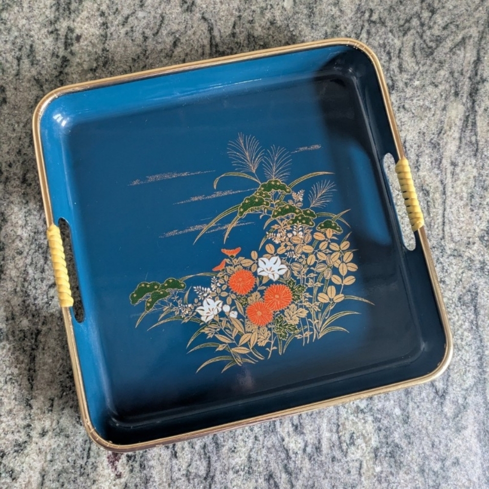 Vintage Floral Tray